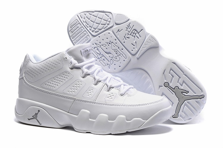 Nike Air Jordan 9 Retro Low White Chrome Shoes